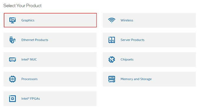 Wählen Sie Intel-Grafik