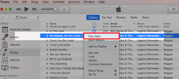 iTunes Play Next