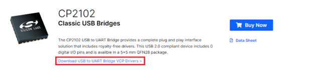 Baixar USB para UART Bridge VCP Drivers