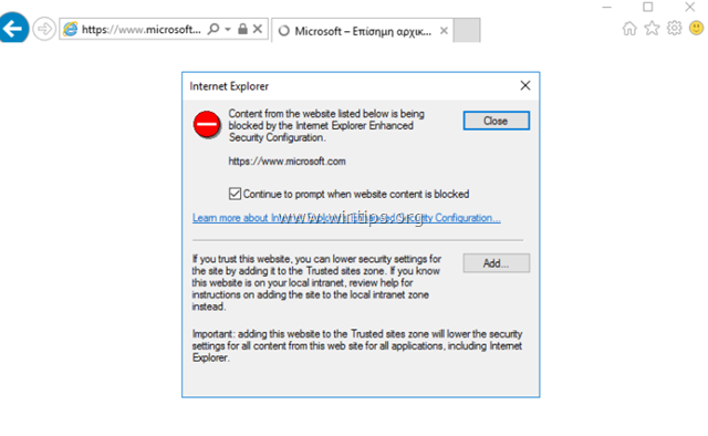  Internet Explorer Enhanced Security Configuration server 2016