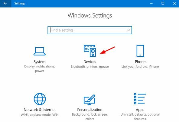 Configuração do dispositivo Windows