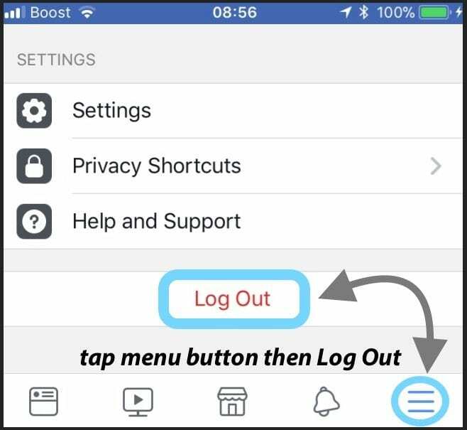 iOS Facebook: " Fout bij aanmelden", oplossing