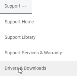 Support og vælg drivere og downloads