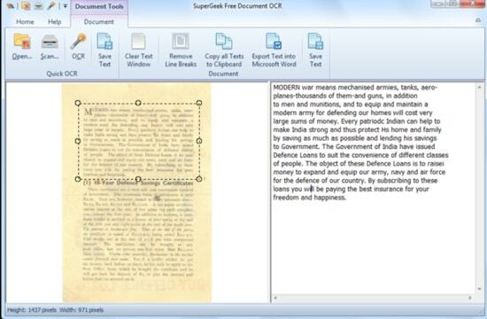 OCR de documentos gratuito SuperGeek