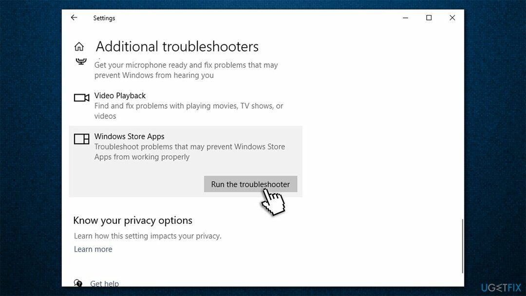 Voer de probleemoplosser voor Windows Store-apps uit