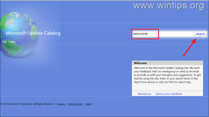  त्रुटि 0x800f0922 को ठीक करने के लिए विफल Windows अद्यतन को मैन्युअल रूप से इंस्टॉल करें