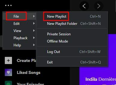 Spotify esitusloendi duplikaat