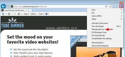 remove-tube-dimmer-internet-explorer