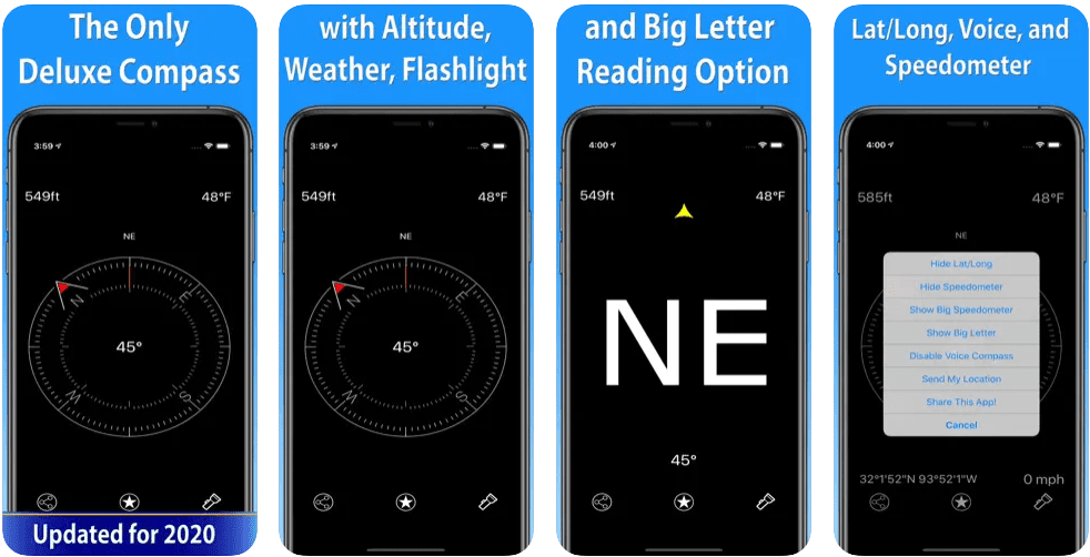 Aplikacije Compass za iPhone Compass∞