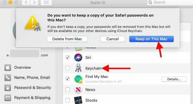 Актуализирайте съобщението за настройките на Apple ID на macOS Catalina