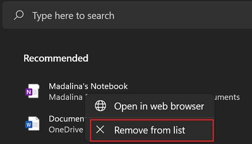 Remove-recommended-item-from-list-windows-11