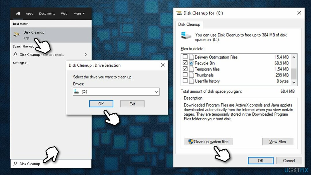 Utilizați Disk Cleanup