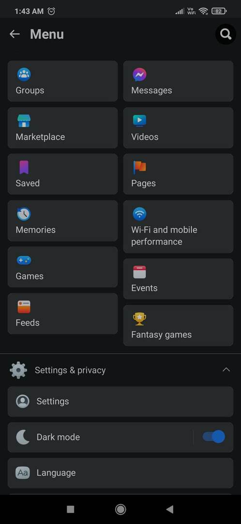 ისწავლეთ როგორ ჩართოთ Facebook Dark Mode Facebook Lite-ზე