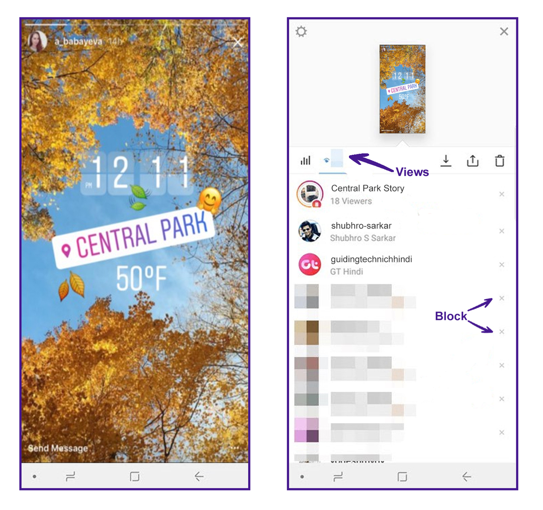Eerste methode Instagram-verhaal gebruikenHoogtepunten om te weten wie je Instagram-profiel heeft bekeken