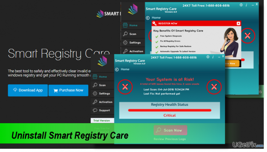 ilustrace odstranění Smart Registry Care