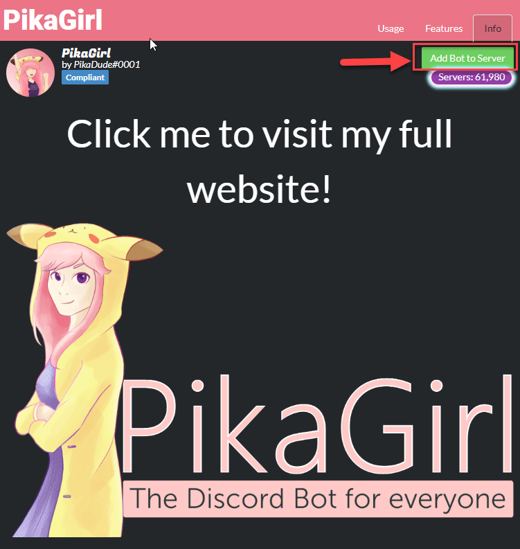 pikaGirl bot carbonitex webbplats