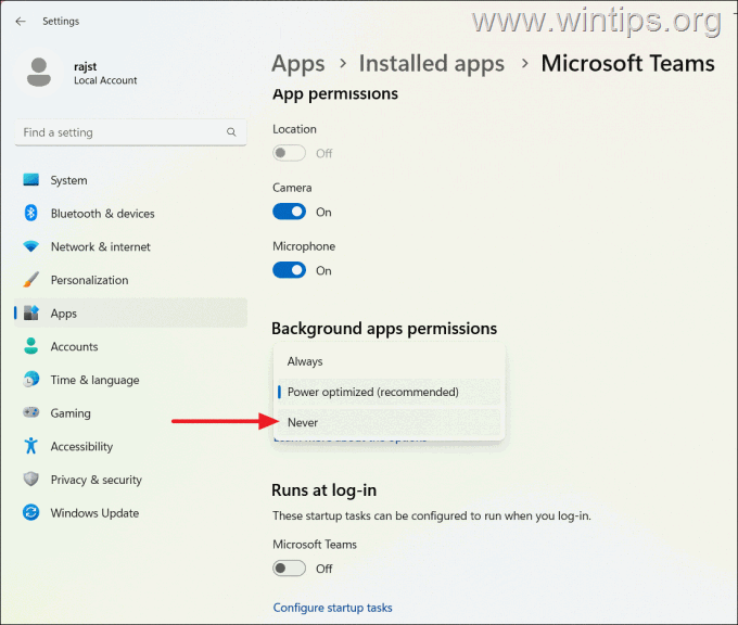 ป้องกันไม่ให้แอปพื้นหลังทำงานใน Windows 11