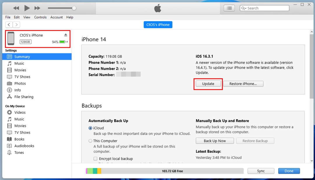 Узнайте, как обновить iPhone из iTunes