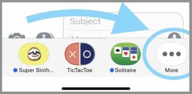 Options du tiroir iMessage iOS 11