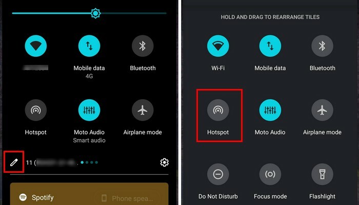 Android mobil hotspot