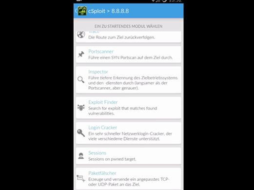Beste Hacking-Apps - cSploit