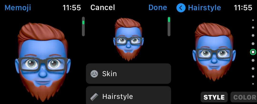 ערוך Memoji ב-Watch