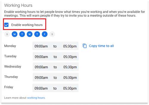 enable-work-hours-google-calendar