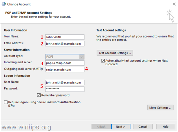 วิธีเปลี่ยนการตั้งค่าอีเมลใน Outlook 2019 หรือเวอร์ชันที่เก่ากว่า