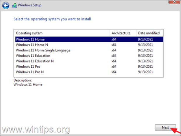 Įdiekite „Windows 11“ iš USB