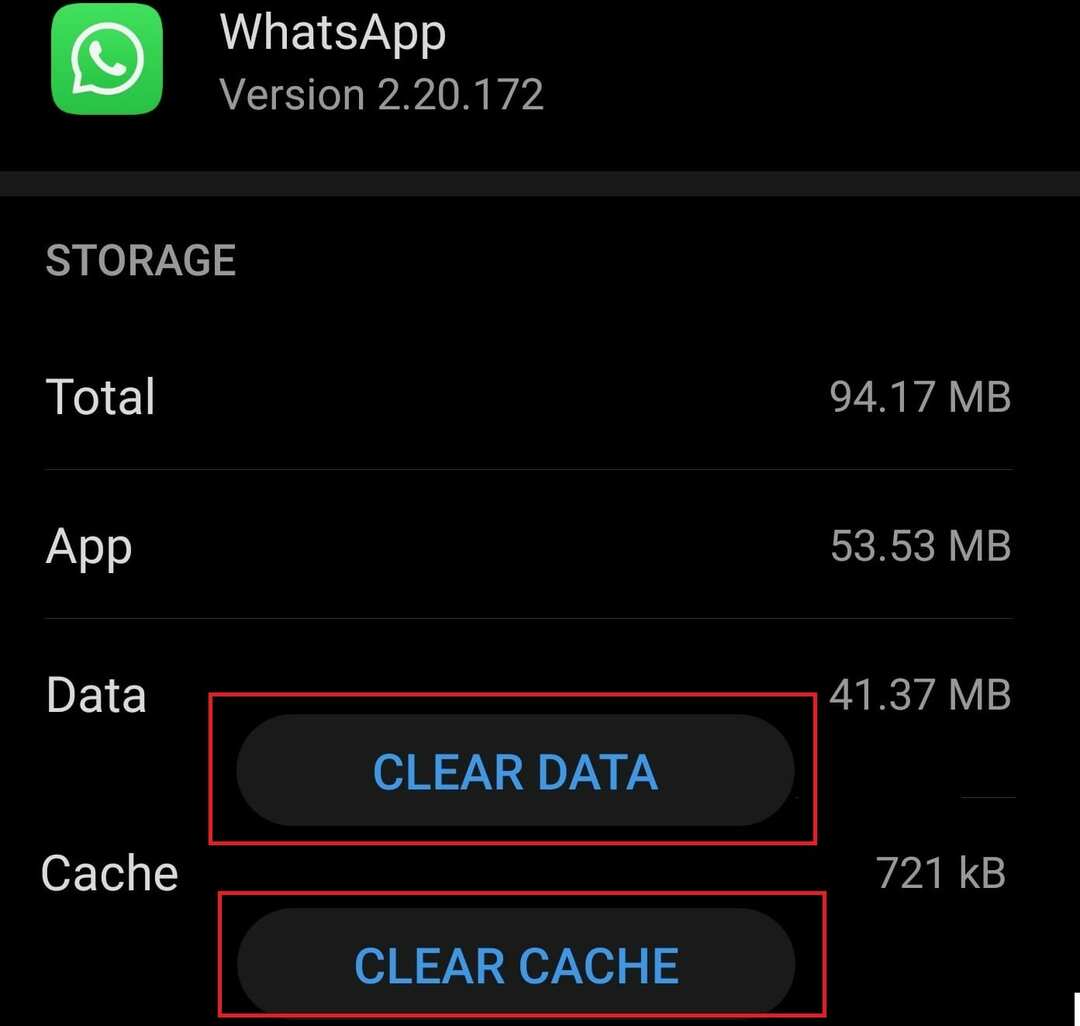 whatsapp borrar caché