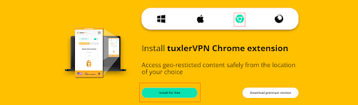 Nainštalujte Tuxler VPN zadarmo