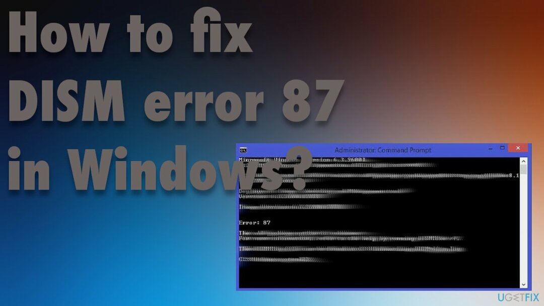 Error 87 de DISM