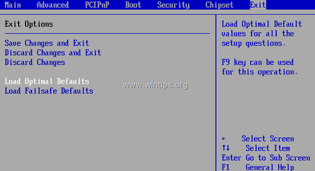 セットアップのデフォルトをロード