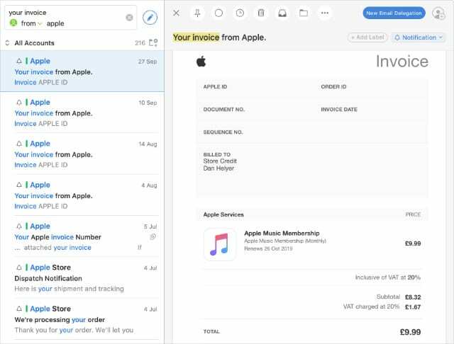 Apple számla e-mail keresés