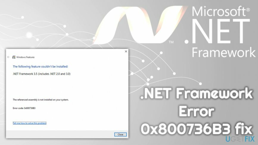 Correzione dell'errore .NET Framework 0x800736B3