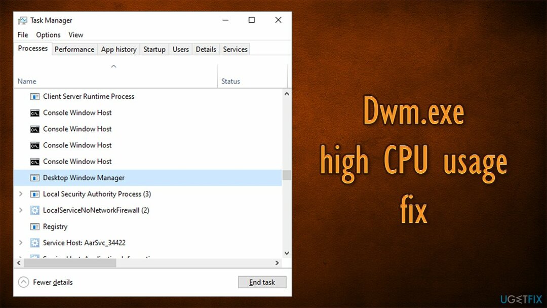 Kuinka korjata dwm.exe: n korkea suorittimen käyttö Windows 10:ssä?