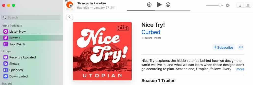 Comment s'abonner à de nouvelles émissions de podcast dans macOS Catalina