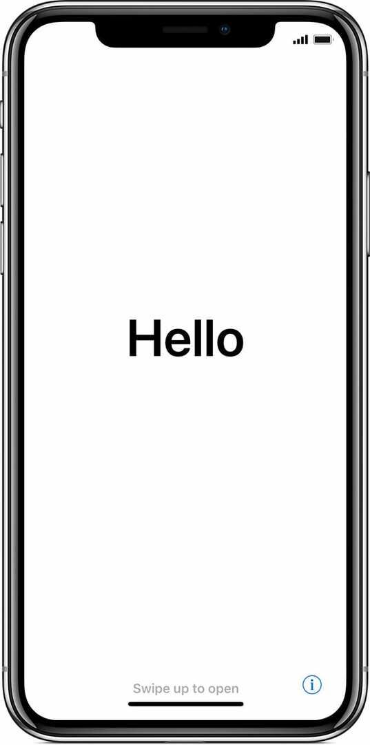 Ierīces atiestatīšana — iPhone Hello