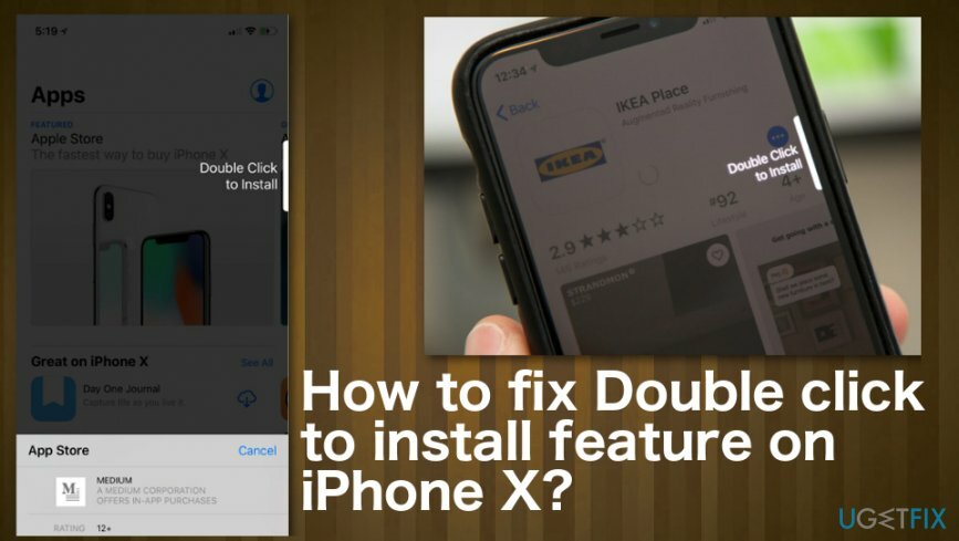 Двапут кликните да бисте инсталирали функцију на иПхоне Кс проблем