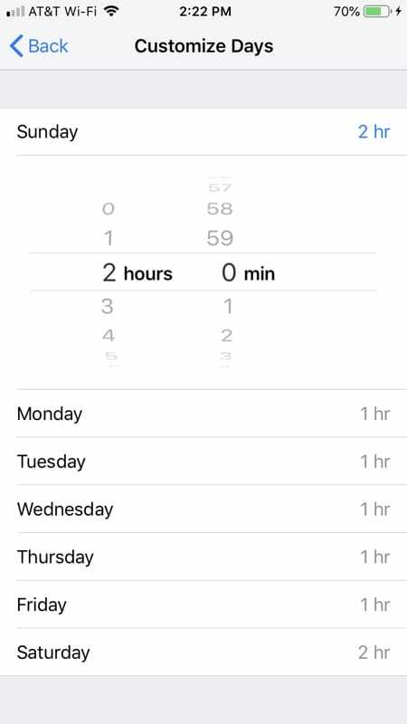 Prilagodite dane ograničenja za vrijeme korištenja aplikacije