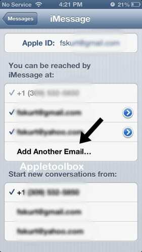 إعدادات iMessage