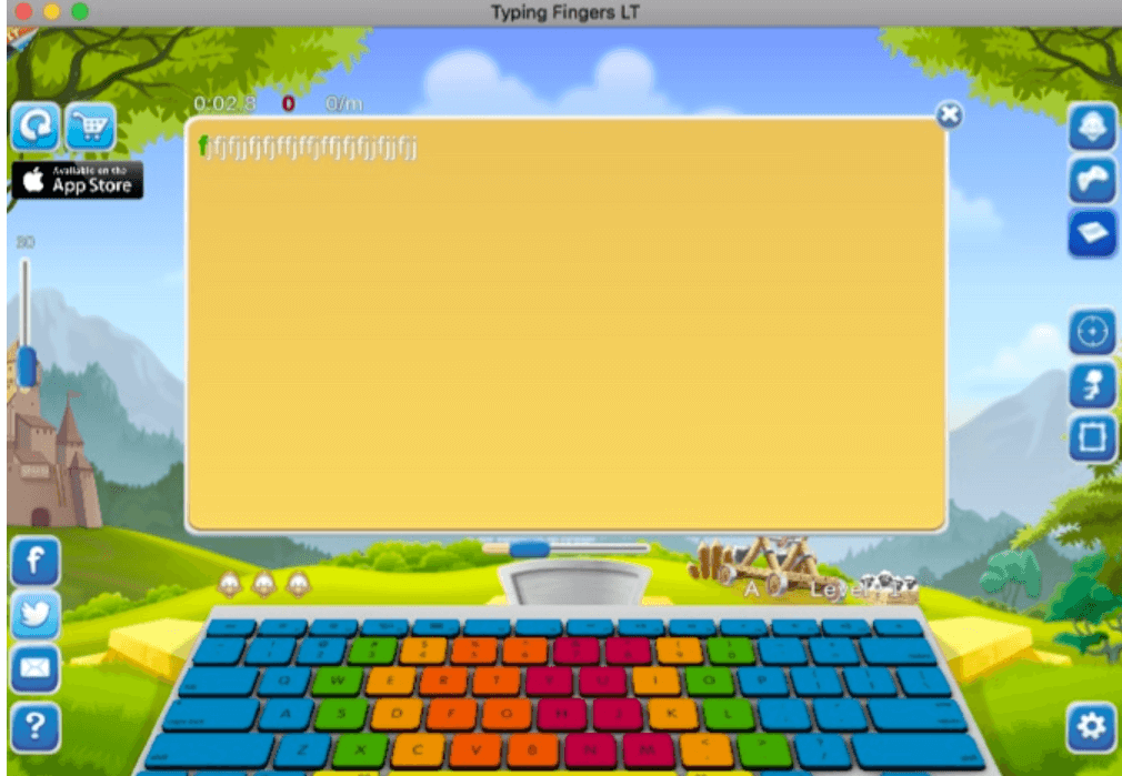 Typing Fingers LT - En İyi Ücretsiz Yazma Yazılımı