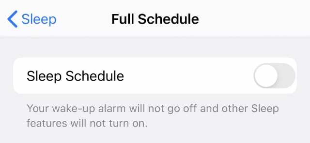 Απενεργοποιήστε το χρονοδιάγραμμα ύπνου στην εφαρμογή Υγεία ή Ρολόι
