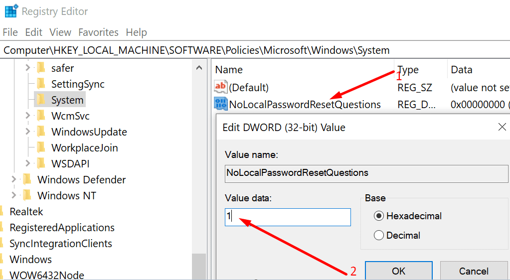 nolocalpasswordresetquestions