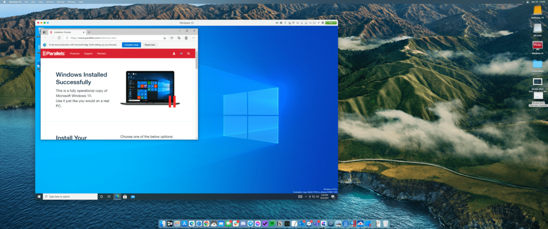 Parallels rulează Windows pe M1 Mac