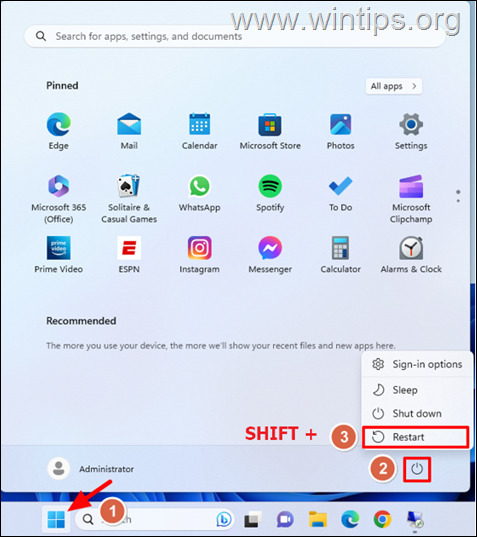 avviare Windows con opzioni di avvio avanzate