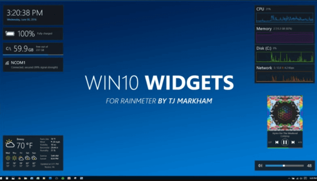 Win10 ვიჯეტები