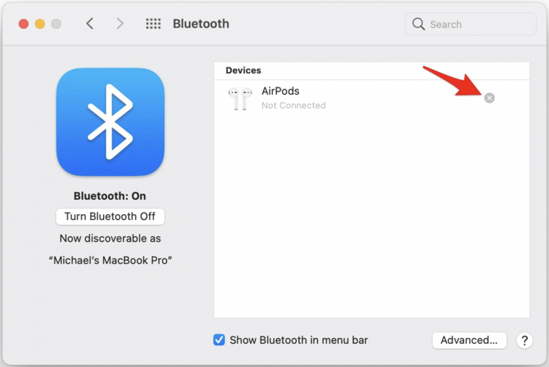 როგორ წავშალოთ MacBook - გამორთეთ Bluetooth unpair bluetooth მოწყობილობები