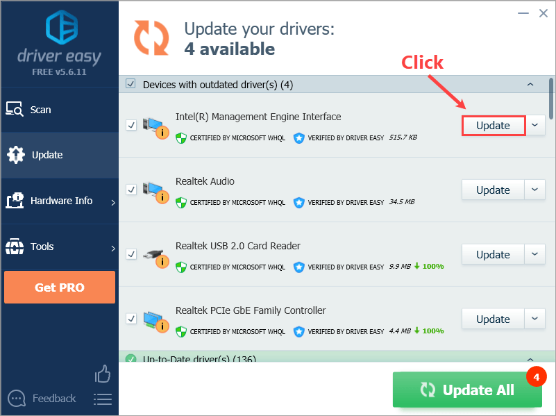 Driver Easy - drivrutinsuppdatering