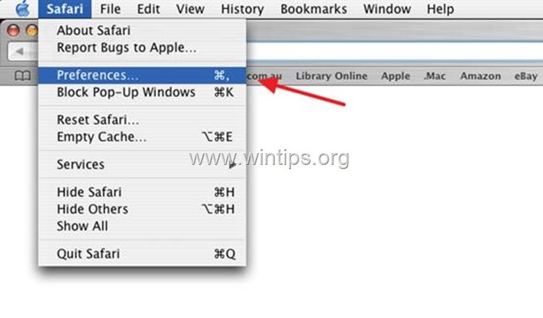 Safari preferences